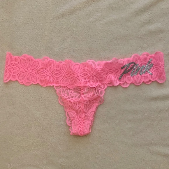 VS PINK All Over Lace Thong Panty - Picture 2 of 4